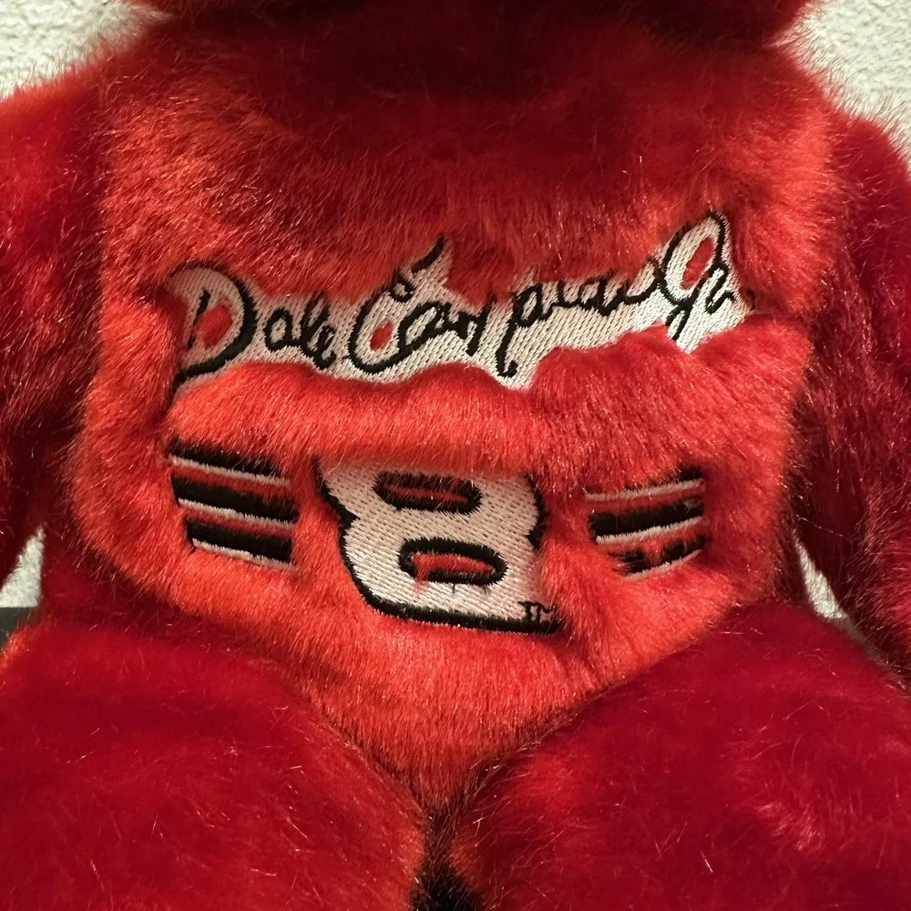 Dale Earnhardt Jr NASCAR 8 Red Plush Bear 2001 Gold'nBears Collectible Signature